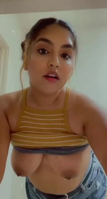 Sexy hindi girl with her tits out