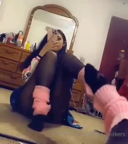beautiful playing in the mirror
