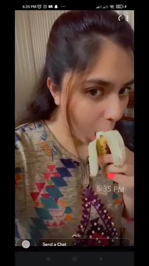 Eating banana like a dick